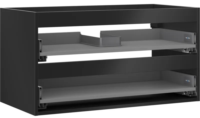 Mexen Box-A korpus szafki podumywalkowej 90 cm, 2 szuflady, czarny mat - 91AX0-0900-470-2-71