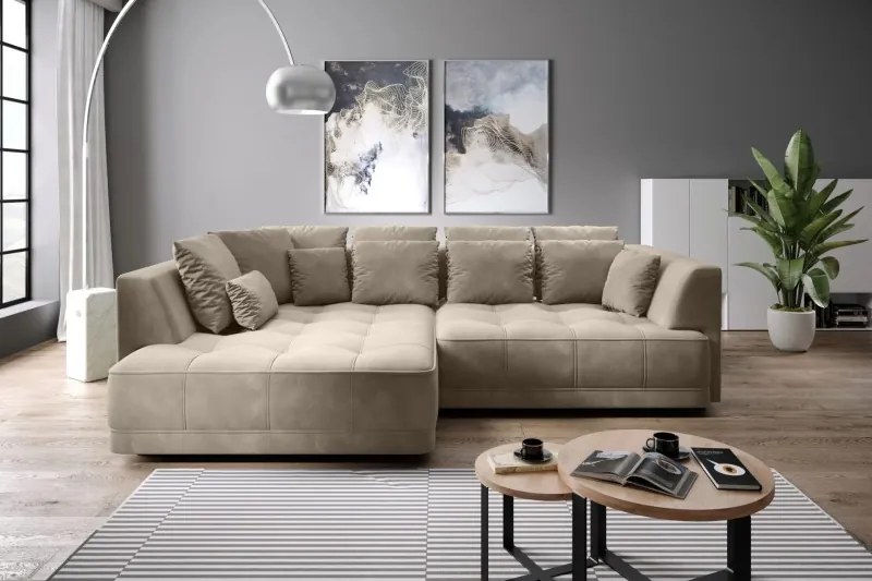 Narożnik TIGA BOX z funkcją spania z elektryczną regulacją siedziska WERSAL