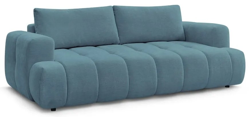 Niebieska rozkładana/ze schowkiem sofa 251 cm Fuji – Bobochic Paris