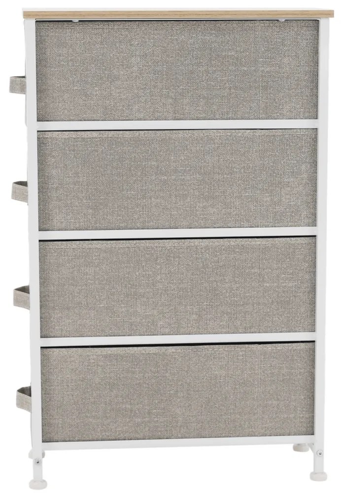 Komoda z szufladami z tkaniny OFELIA, biały