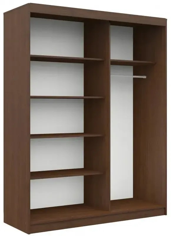 Klasyczna szafa przesuwna wenge + biały C1-G22