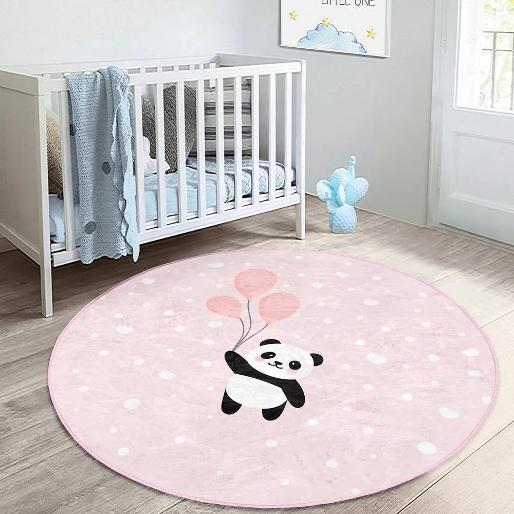 Różowy dywan dziecięcy ø 120 cm Comfort – Mila Home