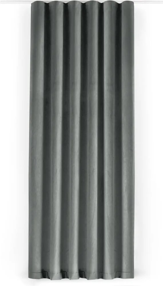 Szara aksamitna zasłona częściowo zaciemniająca (dimout) 265x270 cm Velto – Filumi
