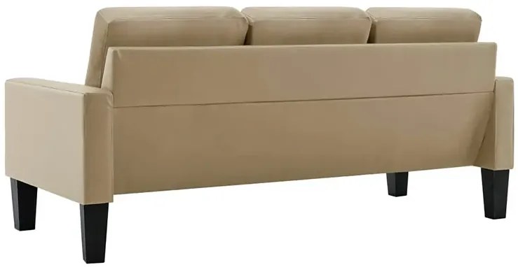 Tapicerowana sofa w kolorze cappuccino - Clorins 3X