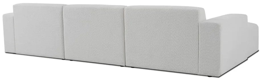 Biały narożnik z materiału bouclé (lewostronny) Roxy – Scandic