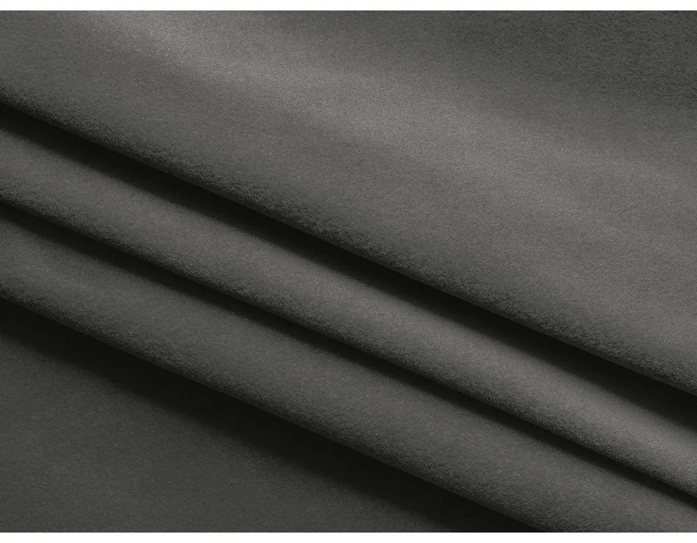 Ciemnoszara aksamitna rozkładana/ze schowkiem sofa 225 cm Hula – Makamii