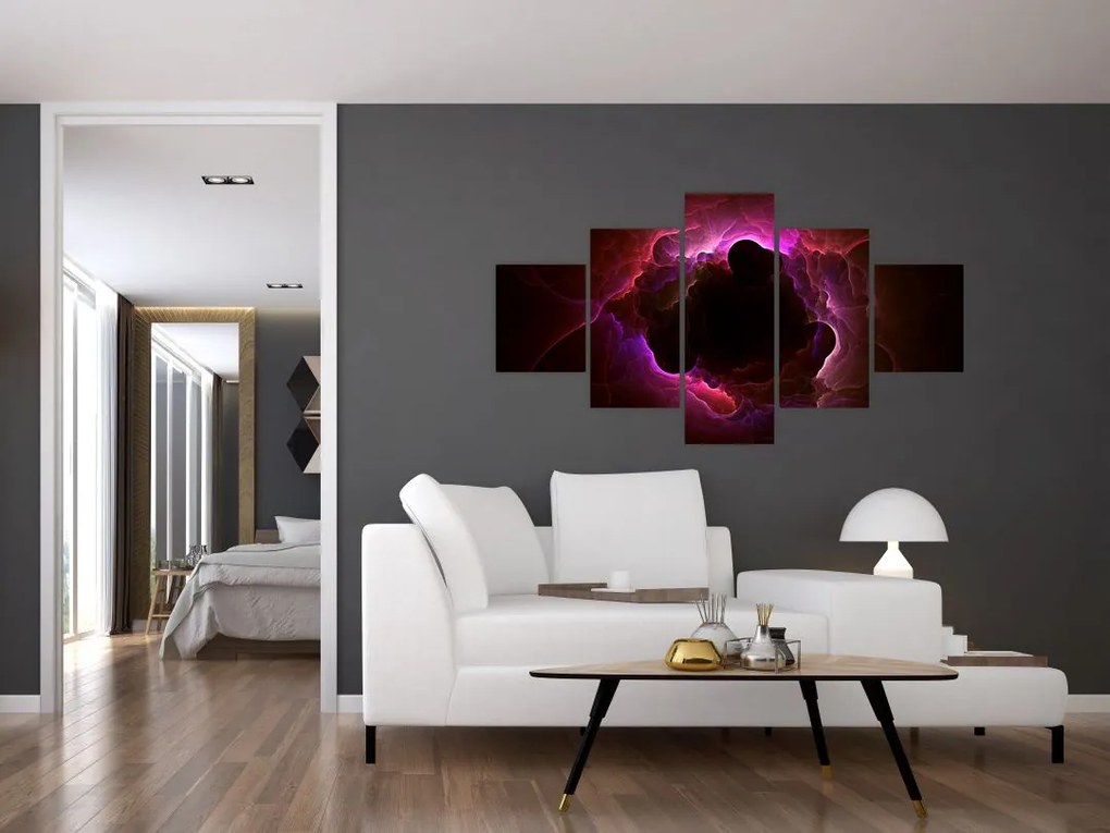 Obraz - abstrakcja chmur (125x70 cm)