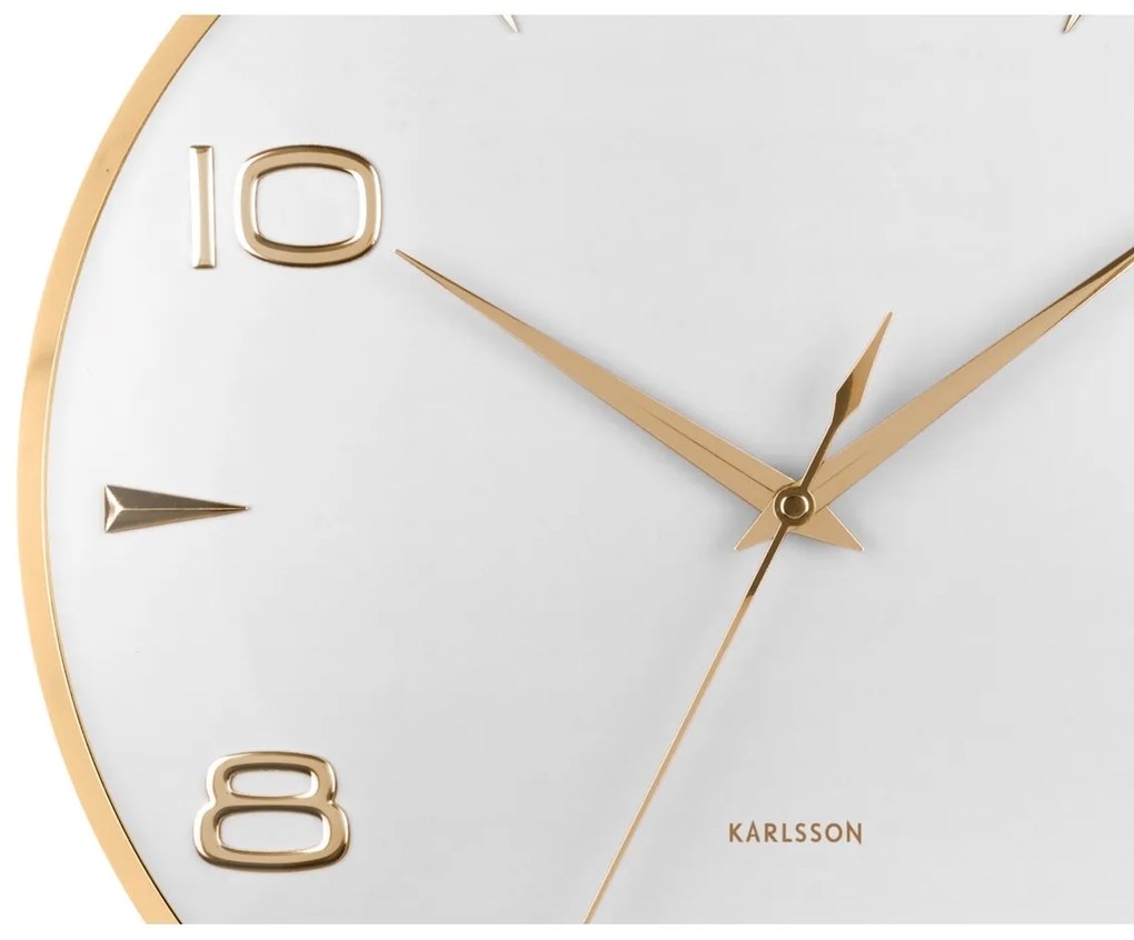 Karlsson 6017WH designerski zegar ścienny biały,średnica 40 cm
