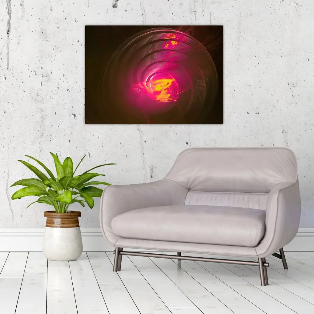 Obraz na szkle - abstrakcja spiralna (70x50 cm)