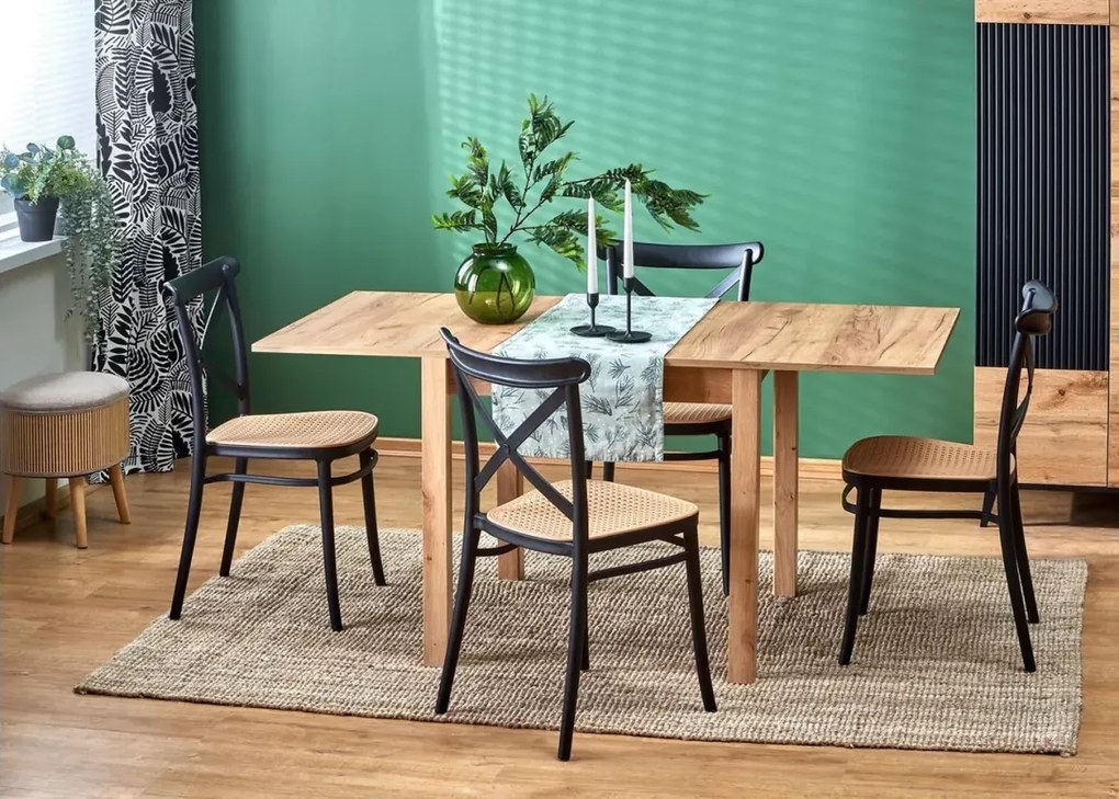 Rozkładany stół Country 80-160x80 w różnych kolorach z trwałym blatem z płyty laminowanej