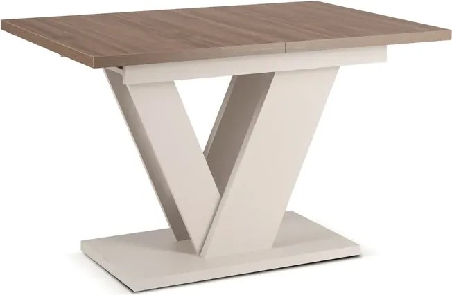 Stół Prostokątny Rozkładany CLARK 120-160 cm Orzech/Kaszmir Nowoczesny