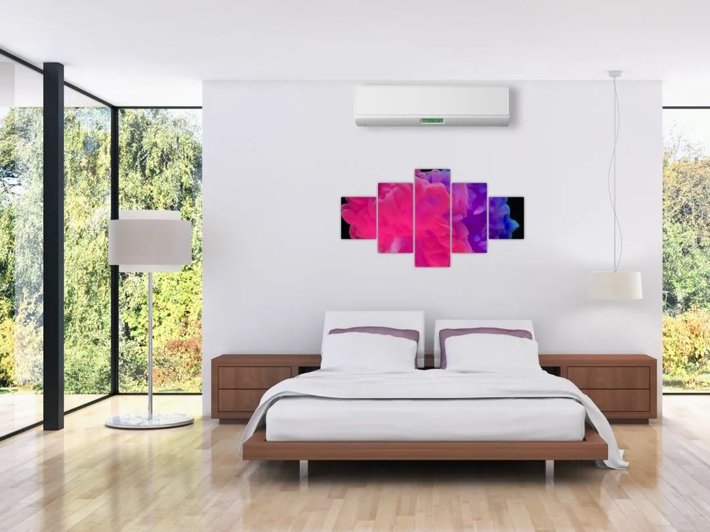 Obraz kolorowego dymu (125x70 cm)