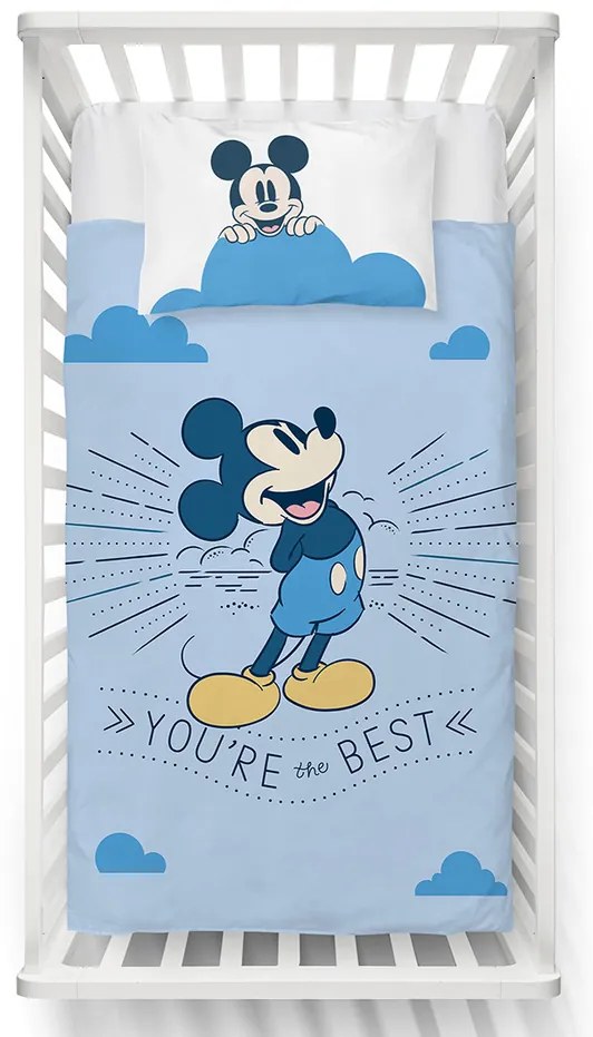 Pościel dziecięca do łóżeczka Mickey Mouse JsiNejlepší, 100 x 135 cm, 40 x 60 cm
