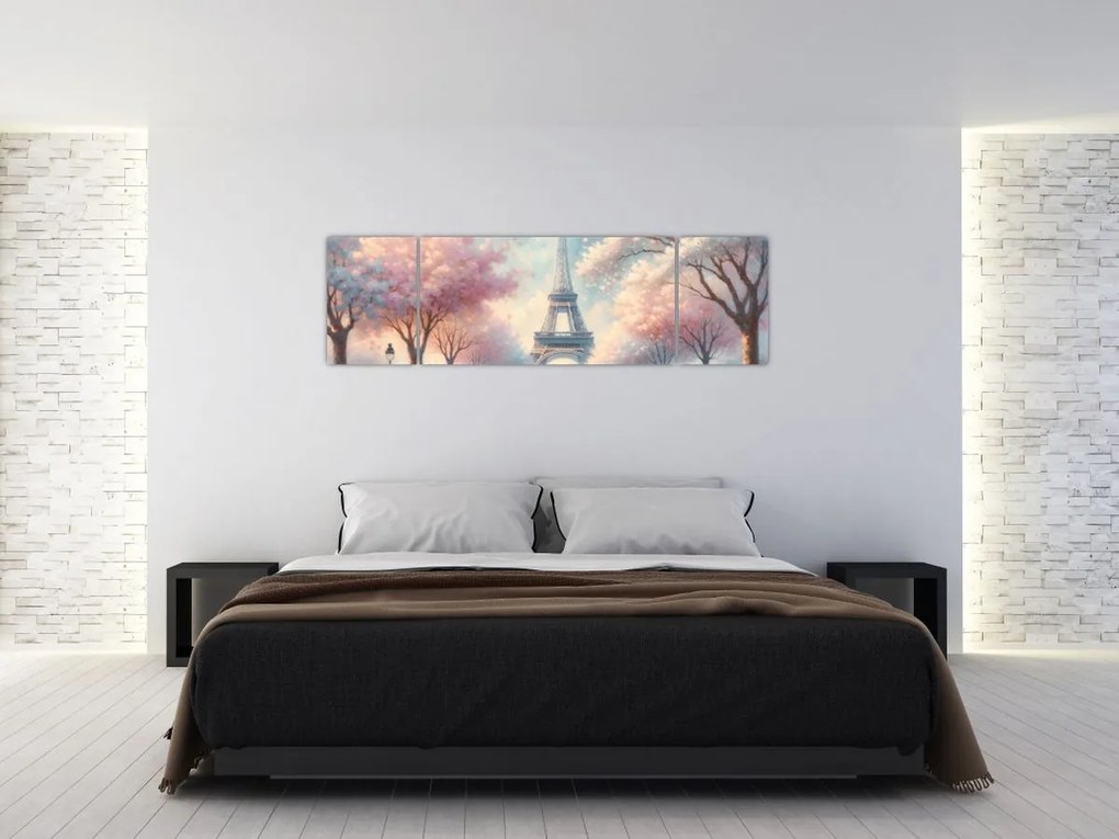 Obraz – Wiosna w Paryżu (170x50 cm)