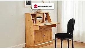 Sekretarzyk – Sosna i MDF – Kolor dębowy - CLEORE