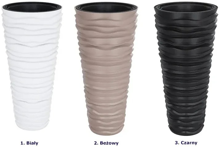 Biała nowoczesna donica do ogrodu L4-H69