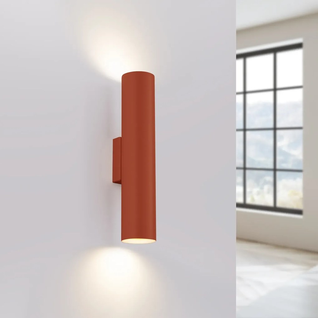 Kinkiet LAGOS 2 ochra czerwona SOLLUX LIGHTING