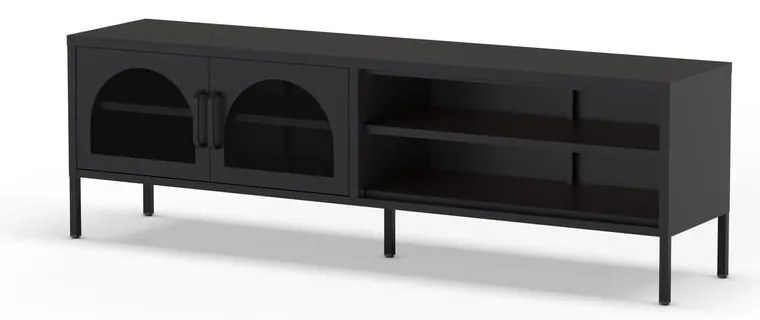 Czarna szafka pod TV 160x50 cm Diora – Marckeric