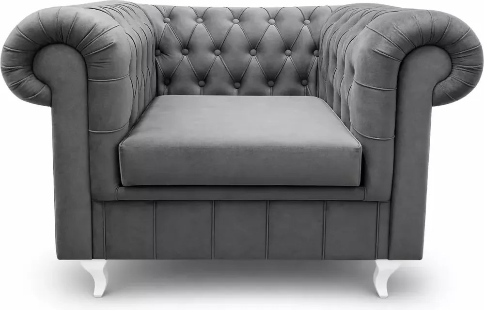Nowoczesny fotel tapicerowany Chesterfield Asti