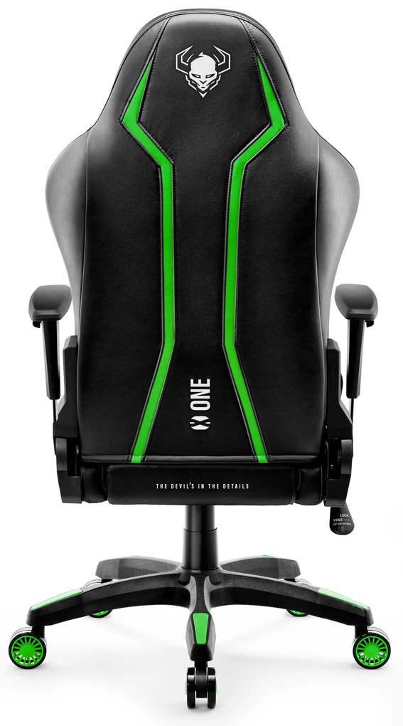 Fotel gamingowy Diablo X-One 2.0 Normal Size, czarno-zielony