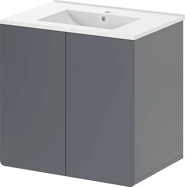 Szafka pod umywalkę szary 61.8x44.8x57.8 izan