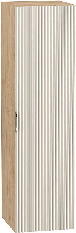 Słupek łazienkowy WENA, ryflowane fronty, Willy, 120x33x33 cm, Kaszmir/Orzech