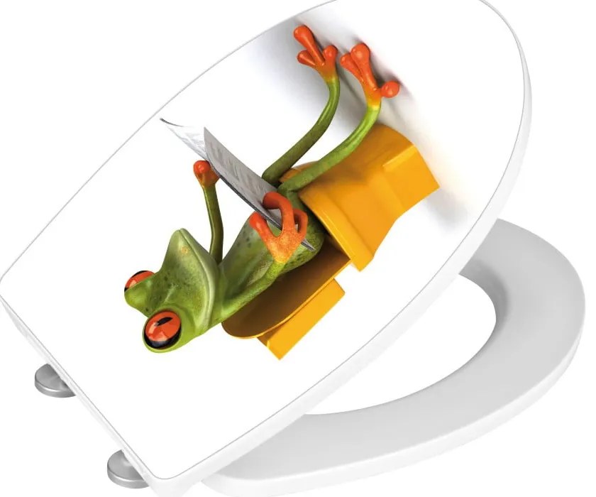 Deska sedesowa z łatwym domknięciem Wenko Frog News, 45x38,8 cm