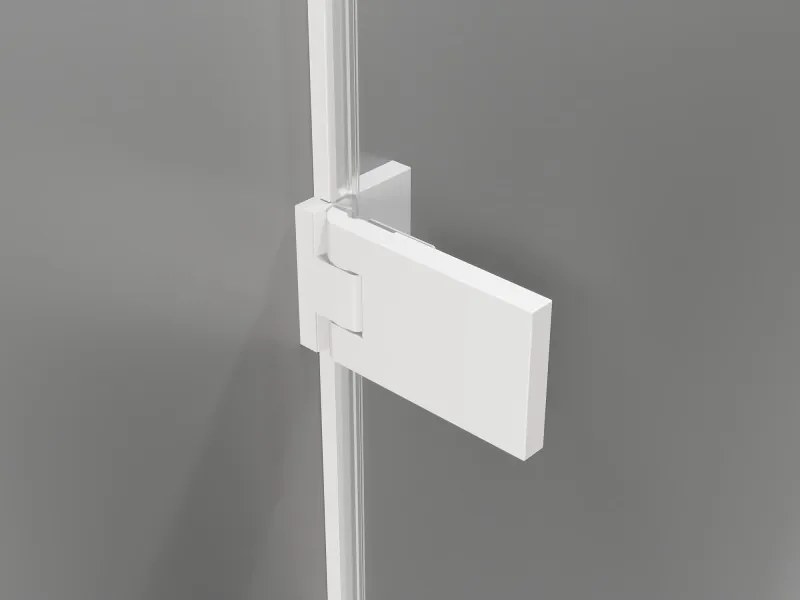 Mexen Lunar-F drzwi prysznicowe składane lewe 60 cm, transparent, białe - 836-060-000-20-00-L