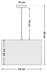 Lampa wisząca KWADRO SUE 40w25 czarna/złota BPS KONCEPT
