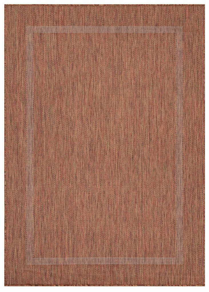 Dywan zewnętrzny Relax ramka ceglany 60 cm x 100 cm