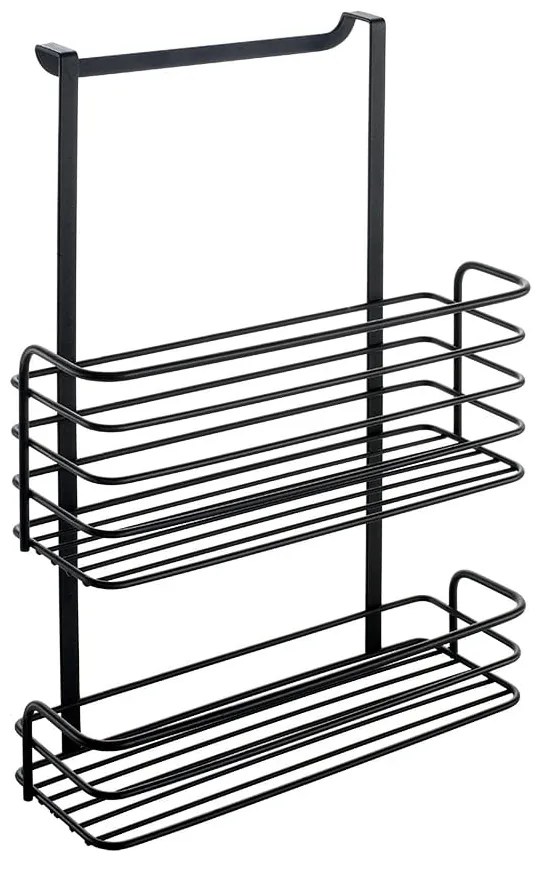 Czarna metalowa półka kuchenna Metaltex Galileo Lava Double
