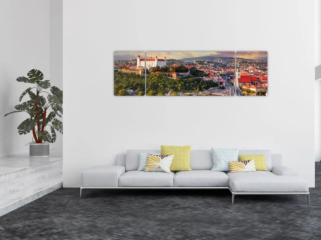 Obraz - Panorama Bratysławy, Słowacja (170x50 cm)