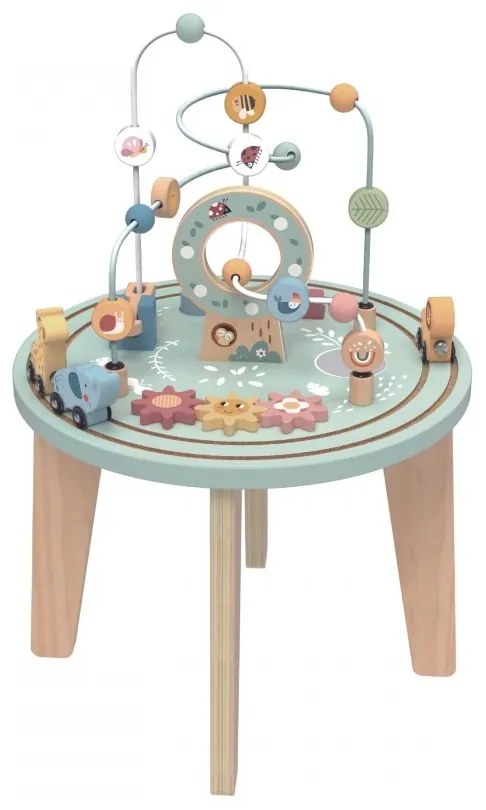 Tooky toy drewniany stół aktywności montessori pętla motoryczna