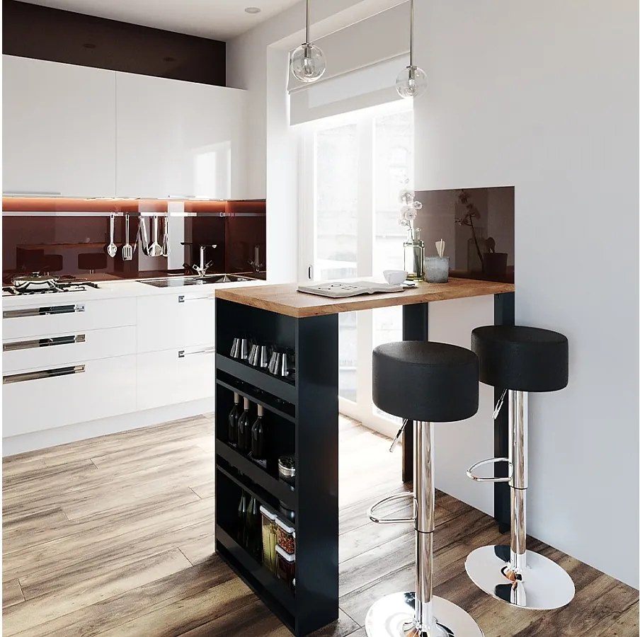 Zestaw stołu barowego dąb 57x117x106