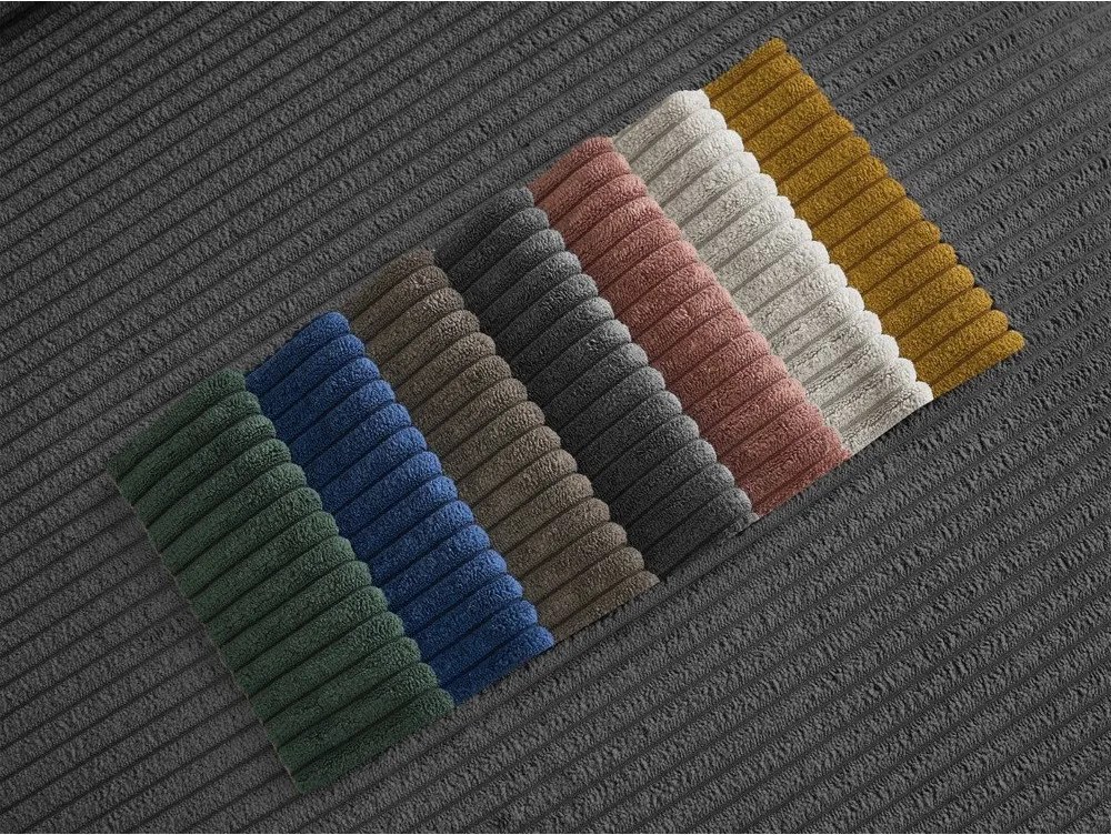 Szarobrązowa sztruksowa sofa 250 cm Tina – Bobochic Paris