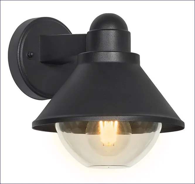 Czarna nowoczesna lampa elewacyjna - D175 Imebra