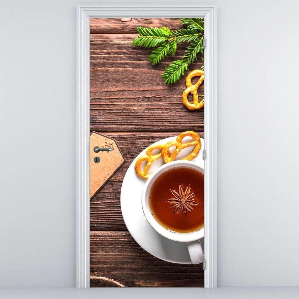 Fototapeta na drzwi - Kubek z dekoracjami (95x205cm)