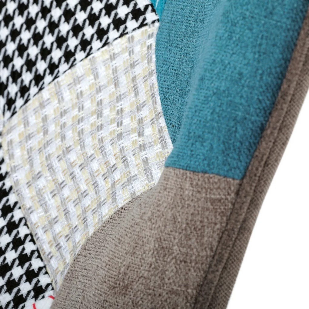 Fotel bujany PW2, patchwork