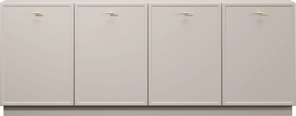 Komoda Lorini 200 cm czterodrzwiowa - kaszmir / złote uchwyty T-bar