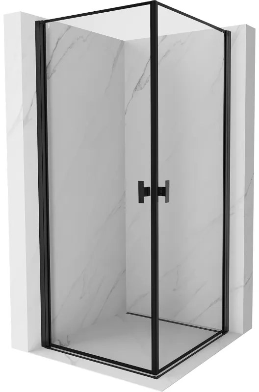 Mexen Mist-B Duo kabina prysznicowa uchylna 70 x 70 cm, czarna ramka, czarna - 8A2-070L-070P-70-70