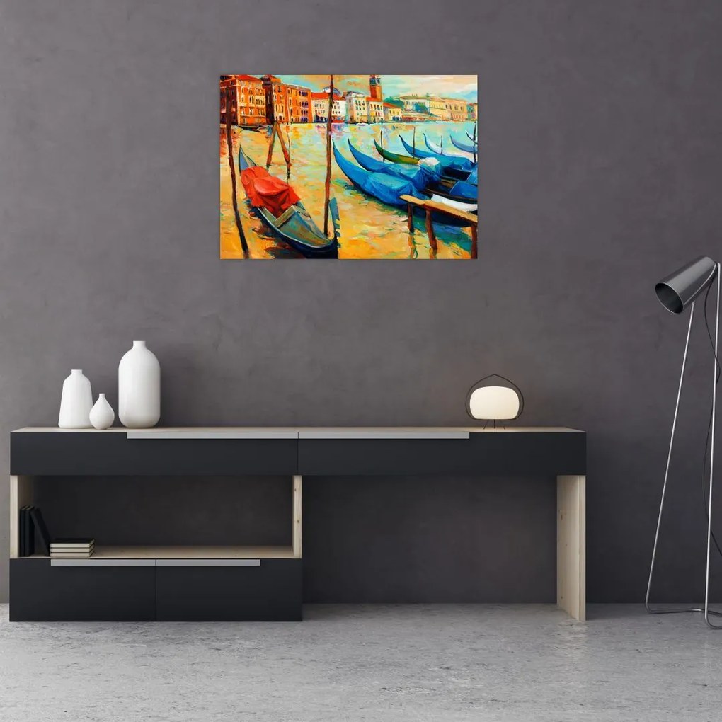 Obraz - Port w Wenecji (70x50 cm)