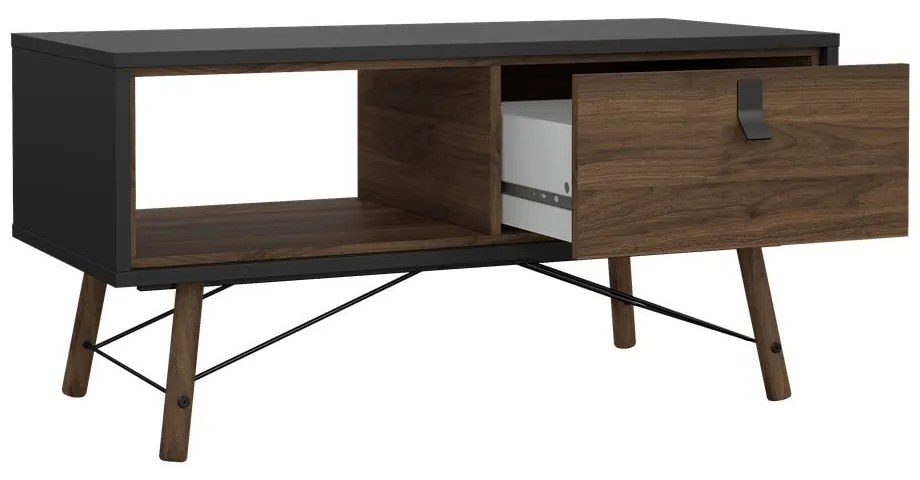 Ciemnobrązowy stolik 48x102 cm Ry – Tvilum