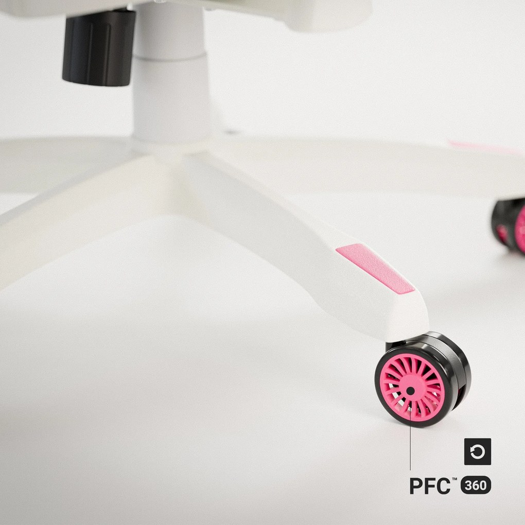 Krzesło gamingowe dla nastolatki Diablo X-Ray 2.0 Small Size, kolor biało-różowy