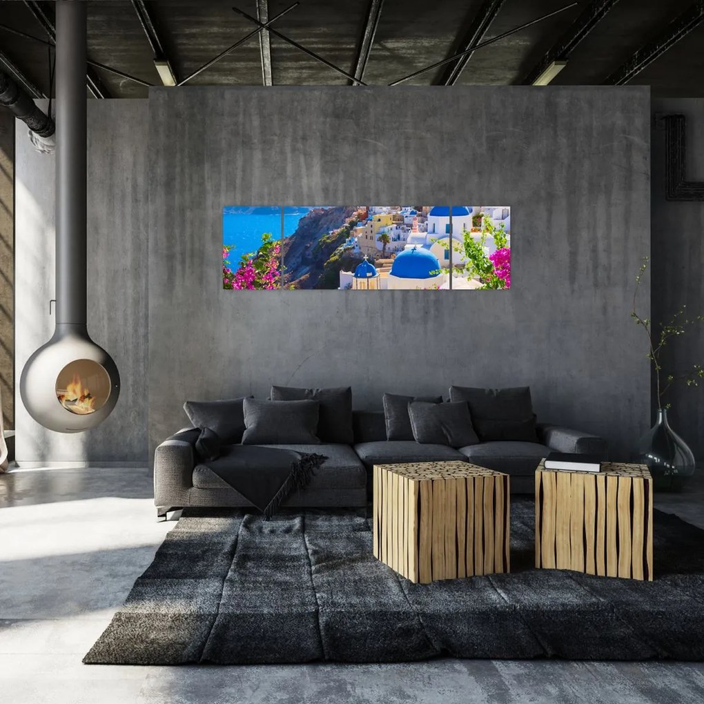 Obraz - Santorini, Grecja (170x50 cm)