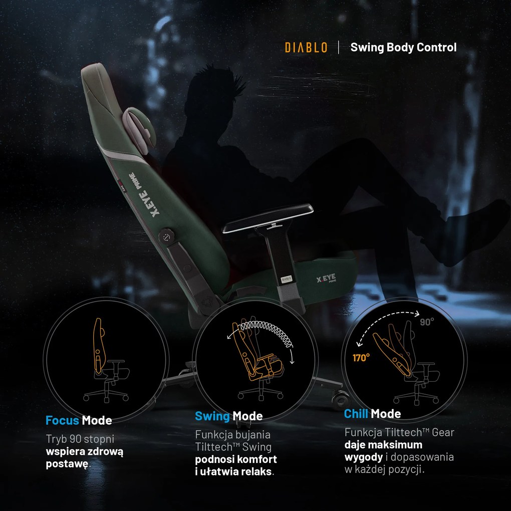 Fotel Diablo X.Eye Prime Forest Green Normal Size