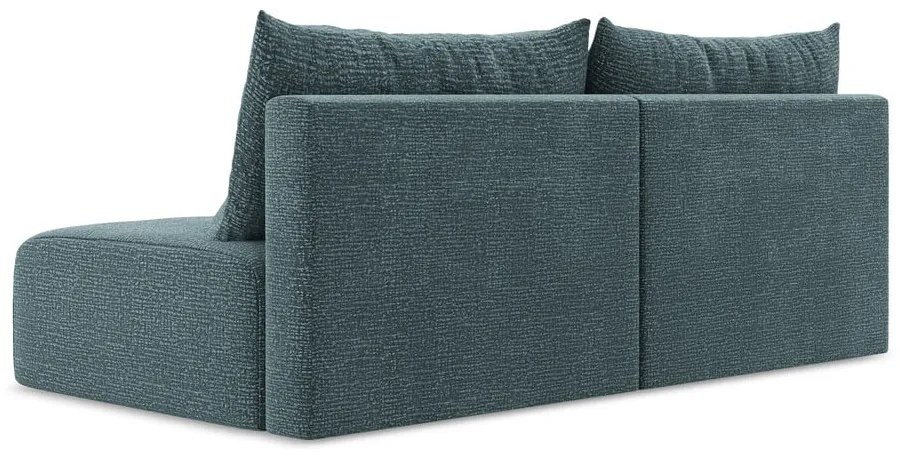 Turkusowa rozkładana/ze schowkiem sofa 216 cm Kalena – Makamii