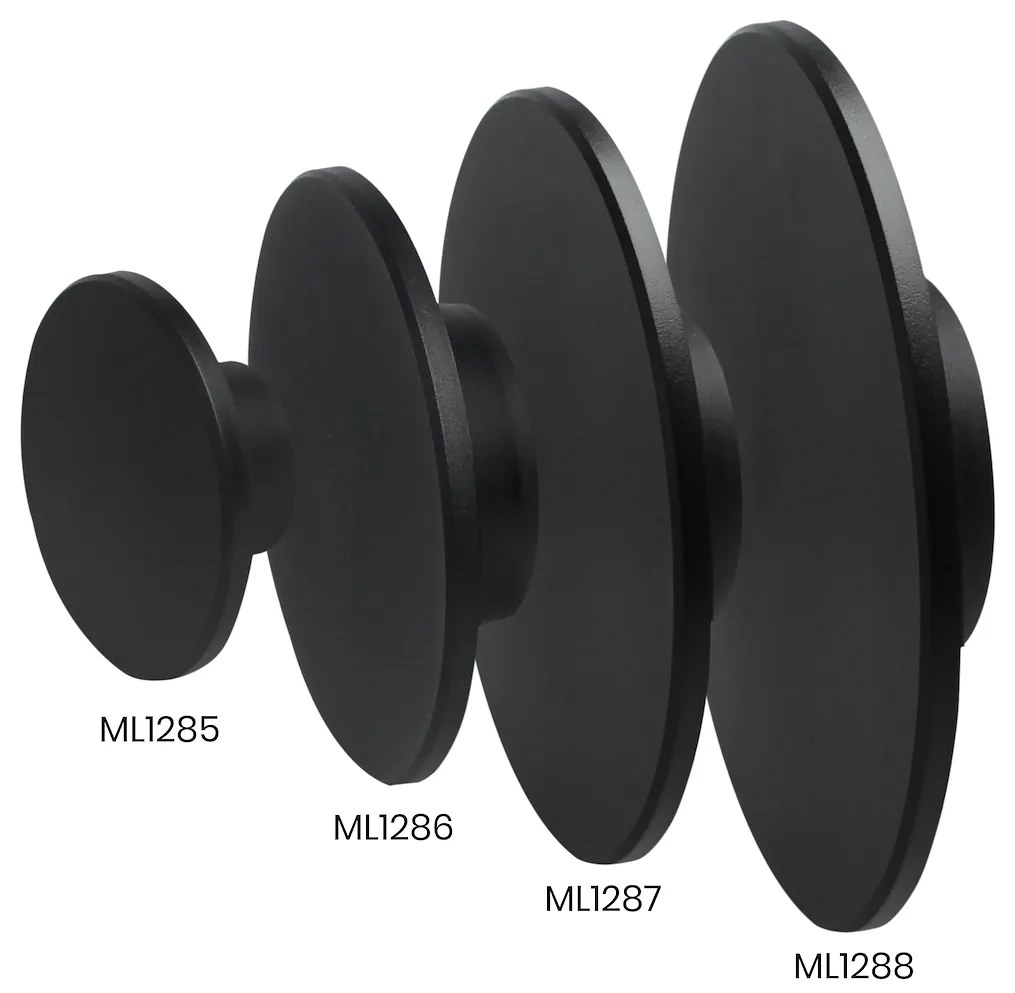 Kinkiet Wewnętrzny i Zewnętrzny 22 cm Disk 15W 3CCT IP65 Czarny