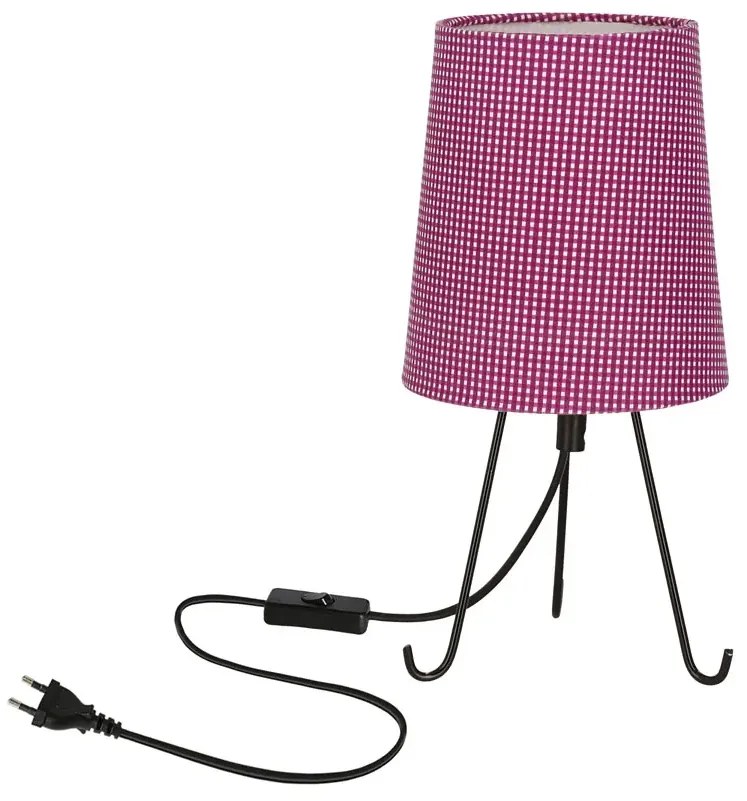 Fioletowa lampka nocna z abażurem - 4X D246 W6-K74