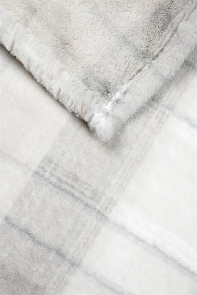 Koc pluszowy SCOTLAND w kratę, 130 x 160 cm