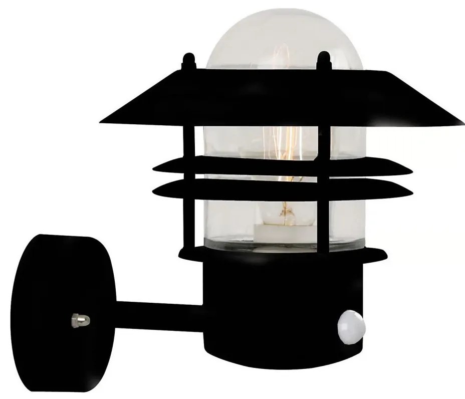 Nordlux - Kinkiet zewnętrzny z czujnikiem BLOKHUS 1xE27/60W/230V IP54